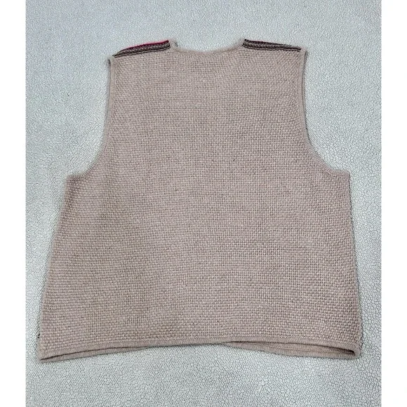 Cattivo Vintage Cotton/Ramie Knit Sweater Vest Grandpa Sweater Cottagecore Large - Picture 6 of 6